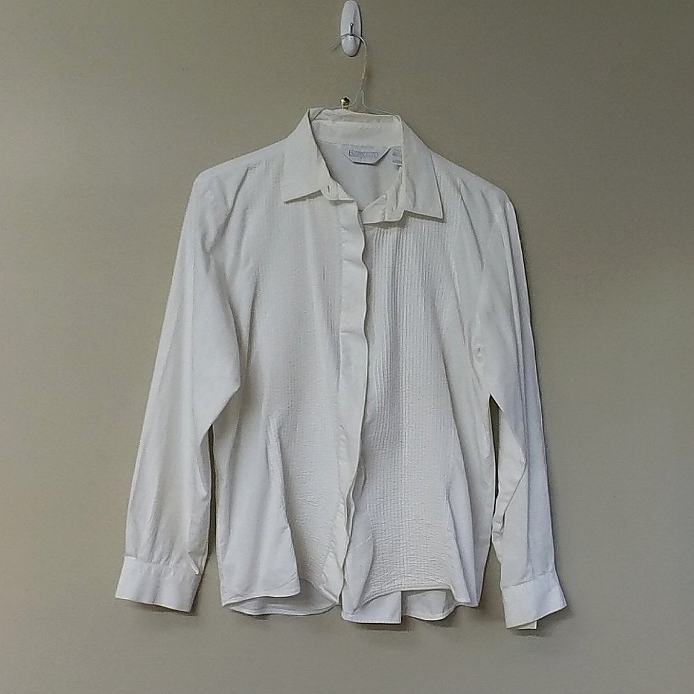 Lands End white blouse